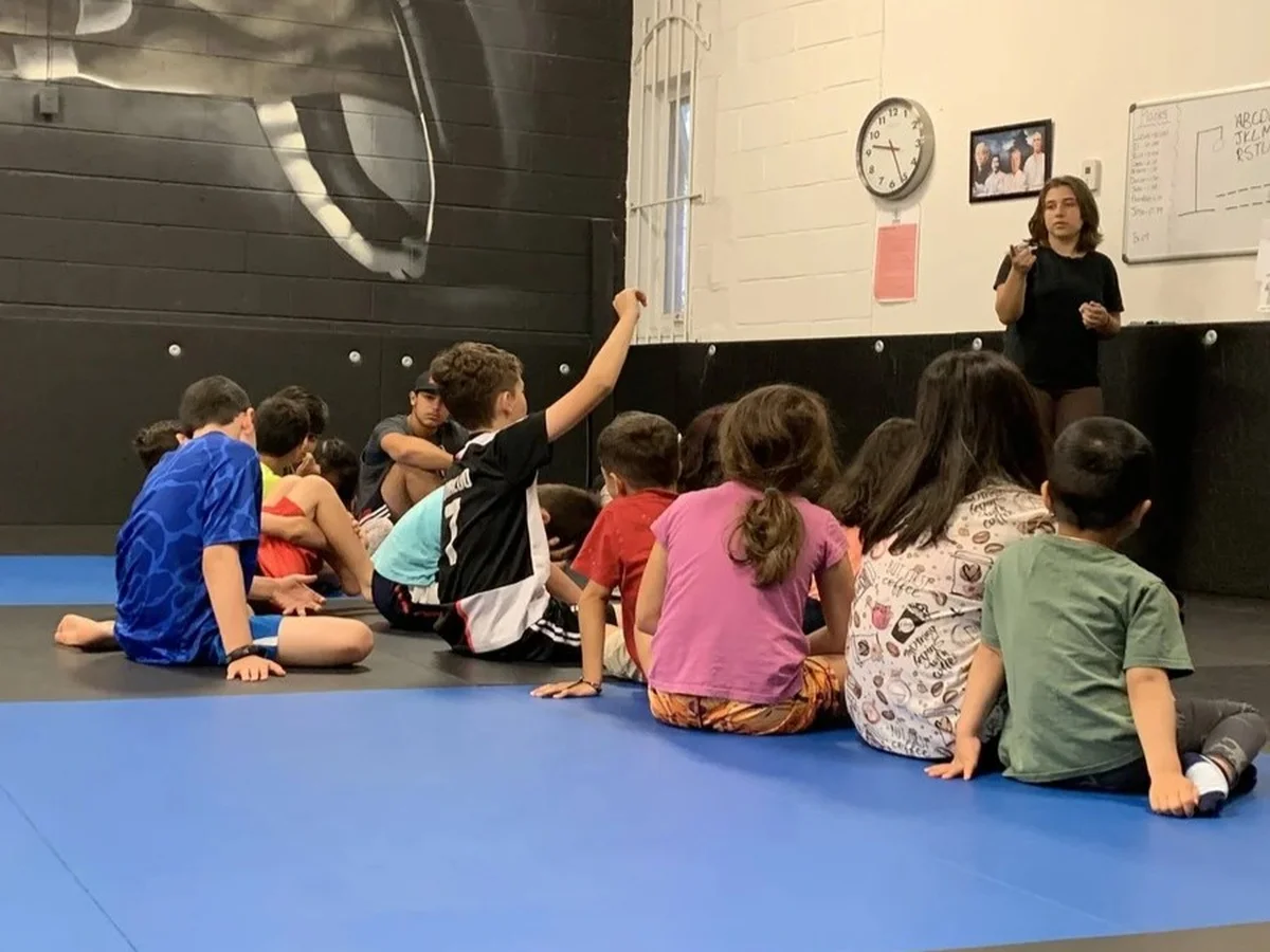 Summer camp group instruction for Toronto area children at Yorkdale Martial Arts Academy